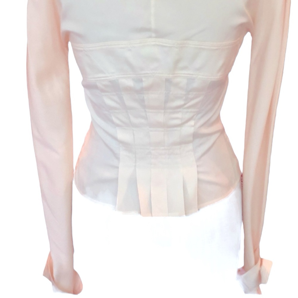 Rare! Gucci tom ford ss04 runway corset ribbon silk blouse - Picture 3 of 10